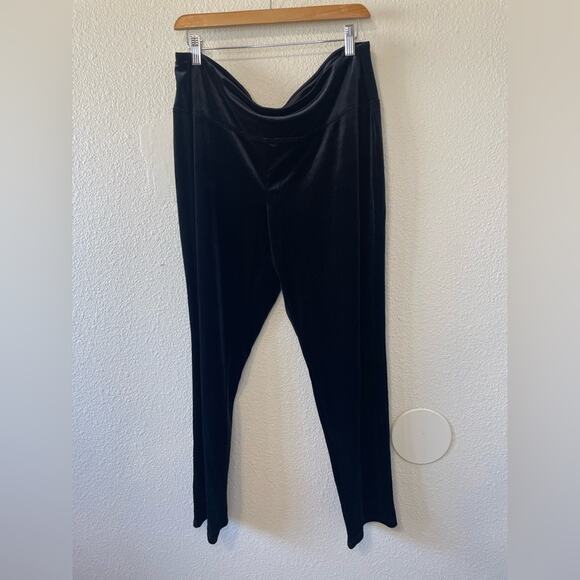 J. Jill Wearever Collection Slim Ankle Black Velvet Whimsygoth Dress Pants Large - Picture 11 of 11